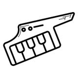 Keytar-Ikonen-Vektorikone lizenzfreie abbildung Keytar-Ikonen-Vektorikone lizenzfreie abbildung