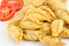 Khanom Pun Klib Tord (Deep fried stuffed miced Chicken wrapped i stock photos Khanom Pun Klib Tord (Deep fried stuffed miced Chicken wrapped i stock photos