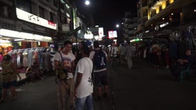Khao San Road, Bangkok, Thailand stock video footage Khao San Road, Bangkok, Thailand stock video footage