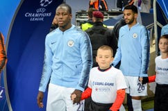KHARKIV UKRAINA, Październik, - 23, 2018: Benjamin Mendy podczas U zdjęcia royalty free KHARKIV UKRAINA, Październik, - 23, 2018: Benjamin Mendy podczas U zdjęcia royalty free