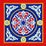 Egyptian Tent Fabric Pattern Blue and Red Khayamia arabic folkloric design Royalty Free Stock Photography Egyptian Tent Fabric Pattern Blue and Red Khayamia arabic folkloric design Royalty Free Stock Photography