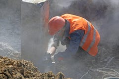 Worker at the construction site royalty free stock photo Worker at the construction site royalty free stock photo
