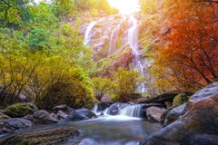 Khlong Lan waterfall is a beautiful Waterfalls in the rain forest jungle Thailand royalty free stock image Khlong Lan waterfall is a beautiful Waterfalls in the rain forest jungle Thailand royalty free stock image