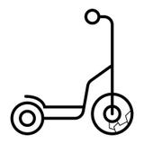 Kick scooter - Vector icon vector illustration Kick scooter - Vector icon vector illustration