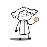 Kid Girl Eating Cookies vector illustration Kid Girl Eating Cookies vector illustration