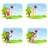 Kids Holding Balloons