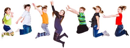 Kids jumping royalty free stock photography Kids jumping royalty free stock photography