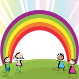 Kids jumping stock illustration Kids jumping stock illustration