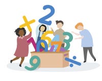 Kids learning numbers and mathematics Stock Illustration Kids learning numbers and mathematics Stock Illustration