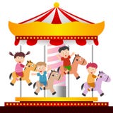 Kids On The Carousel Stock Images Kids On The Carousel Stock Images
