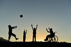 Kids Playing At Sunset Stock Image Kids Playing At Sunset Stock Image