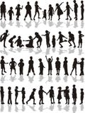 Kids Silhouettes, Vector Illustration Royalty Free Stock Images Kids Silhouettes, Vector Illustration Royalty Free Stock Images
