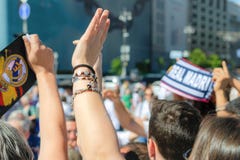 Kiev, de Oekraïne, Mei 2018: - Ventilators van Real Madrid vóór def. royalty-vrije stock fotografie Kiev, de Oekraïne, Mei 2018: - Ventilators van Real Madrid vóór def. royalty-vrije stock fotografie
