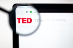 Kijów Ukraina, Kwiecień, - 5, 2019: TED strony internetowej homepage TED logo widoczny obrazy royalty free Kijów Ukraina, Kwiecień, - 5, 2019: TED strony internetowej homepage TED logo widoczny obrazy royalty free