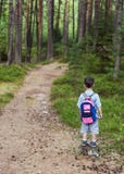 Kind auf Waldweg