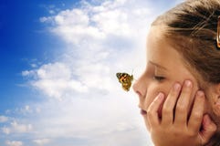 Kind, das über Zukunft träumt lizenzfreies stockfoto Kind, das über Zukunft träumt lizenzfreies stockfoto