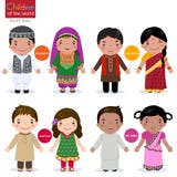 Kinder der Welt (Afghanistan, Bangladesch, Pakistan und Sri stock abbildung Kinder der Welt (Afghanistan, Bangladesch, Pakistan und Sri stock abbildung