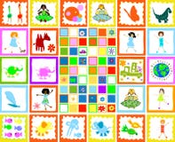 Kinderen die, jonge geitjeswereld spelen royalty-vrije illustratie Kinderen die, jonge geitjeswereld spelen royalty-vrije illustratie