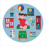 Kindergarten original stock illustration Kindergarten original stock illustration