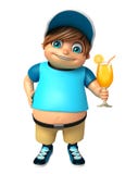 Kinderjunge mit Juice Glass vektor abbildung Kinderjunge mit Juice Glass vektor abbildung