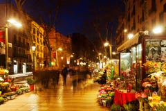 Kiosques de fleur sur la La Rambla. Barcelone images stock Kiosques de fleur sur la La Rambla. Barcelone images stock