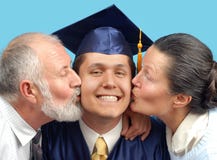Kissing The New Graduate Royalty Free Stock Photo Kissing The New Graduate Royalty Free Stock Photo