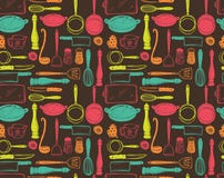 Kitchen Utensils Seamless Pattern Royalty Free Stock Photography Kitchen Utensils Seamless Pattern Royalty Free Stock Photography