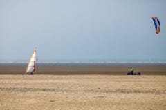 Kite Buggy on the beach stock photography Kite Buggy on the beach stock photography