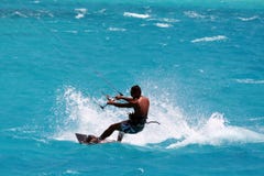 Kite Surfer On The Lagoon Stock Photography