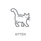 kitten linear icon. Modern outline kitten logo concept on white vector illustration kitten linear icon. Modern outline kitten logo concept on white vector illustration