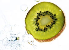 Kiwi Fruit In Water Stock Photography
