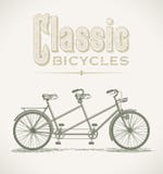 Klassisches Tandemfahrrad vektor abbildung Klassisches Tandemfahrrad vektor abbildung