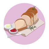 Klassisk smörgås, jordgubbedriftstopp royaltyfri illustrationer Klassisk smörgås, jordgubbedriftstopp royaltyfri illustrationer
