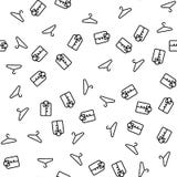 Kleerhanger en Overhemds Naadloze Patroonvector stock illustratie Kleerhanger en Overhemds Naadloze Patroonvector stock illustratie