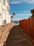 Kleine weg in Eiland Jersey royalty-vrije stock afbeelding Kleine weg in Eiland Jersey royalty-vrije stock afbeelding