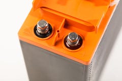 Klemmen van industriële lood zure batterij royalty-vrije stock fotografie Klemmen van industriële lood zure batterij royalty-vrije stock fotografie