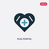 Kleur twee plus, positief, voegt, vectorpictogram van tekensconcept toe het geïsoleerde blauw plus, positief, voegt toe, kan het stock illustratie Kleur twee plus, positief, voegt, vectorpictogram van tekensconcept toe het geïsoleerde blauw plus, positief, voegt toe, kan het stock illustratie
