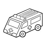 Kleurend boek voor kinderen De auto van de ziekenwagen vector illustratie Kleurend boek voor kinderen De auto van de ziekenwagen vector illustratie