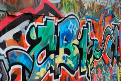 Kleurrijke graffiti royalty-vrije stock afbeeldingen Kleurrijke graffiti royalty-vrije stock afbeeldingen