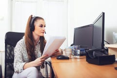 klienta żeński operatora poparcie obrazy stock klienta żeński operatora poparcie obrazy stock