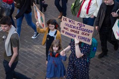 Klimaat maart GENT, tienerprotest voor envirement stock afbeelding Klimaat maart GENT, tienerprotest voor envirement stock afbeelding