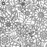 Klottra modellen med klotter, blommor och paisley royaltyfri illustrationer Klottra modellen med klotter, blommor och paisley royaltyfri illustrationer
