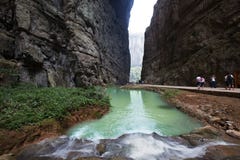 klyfta i wulong, chongqing, porslin arkivfoto klyfta i wulong, chongqing, porslin arkivfoto