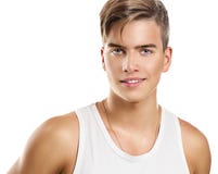 Knappe atletische jonge mens Stock Afbeelding Knappe atletische jonge mens Stock Afbeelding