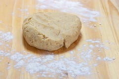 Knead dough with hands stock images Knead dough with hands stock images
