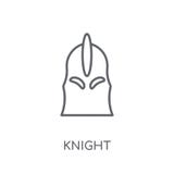 Knight linear icon. Modern outline Knight logo concept on white royalty free illustration Knight linear icon. Modern outline Knight logo concept on white royalty free illustration