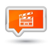 Knoop van de het pictogram de eerste oranje banner van de bioskoopklem Royalty-vrije Stock Fotografie Knoop van de het pictogram de eerste oranje banner van de bioskoopklem Royalty-vrije Stock Fotografie