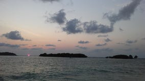 Ko Na Thian And Ko Mat Lang Islands Seen During Sunrise From Koh Samui Island, Thailand. Royalty Free Stock Photo