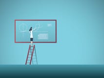 Kobieta profesora lub naukowa matematyk wektoru kalkulacyjny pojęcie Symbol kobiety osiągnięcie, talent, inteligencja ilustracja wektor Kobieta profesora lub naukowa matematyk wektoru kalkulacyjny pojęcie Symbol kobiety osiągnięcie, talent, inteligencja ilustracja wektor