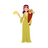 Kobiety lub Demeter bogini Greccy stojaki trzyma kreskówkę projektują royalty ilustracja Kobiety lub Demeter bogini Greccy stojaki trzyma kreskówkę projektują royalty ilustracja